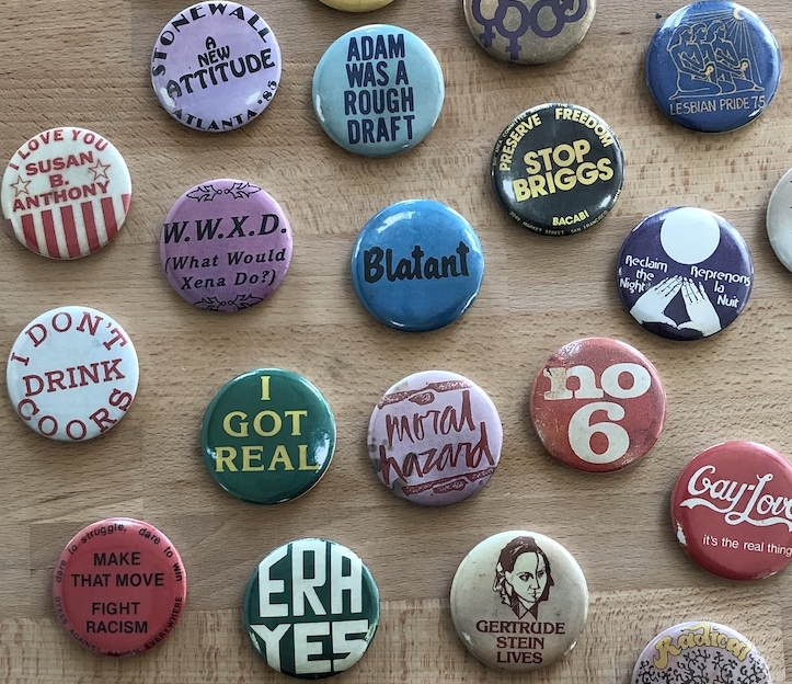 Queer Things — [ID: A picture of a button, with the text “Will