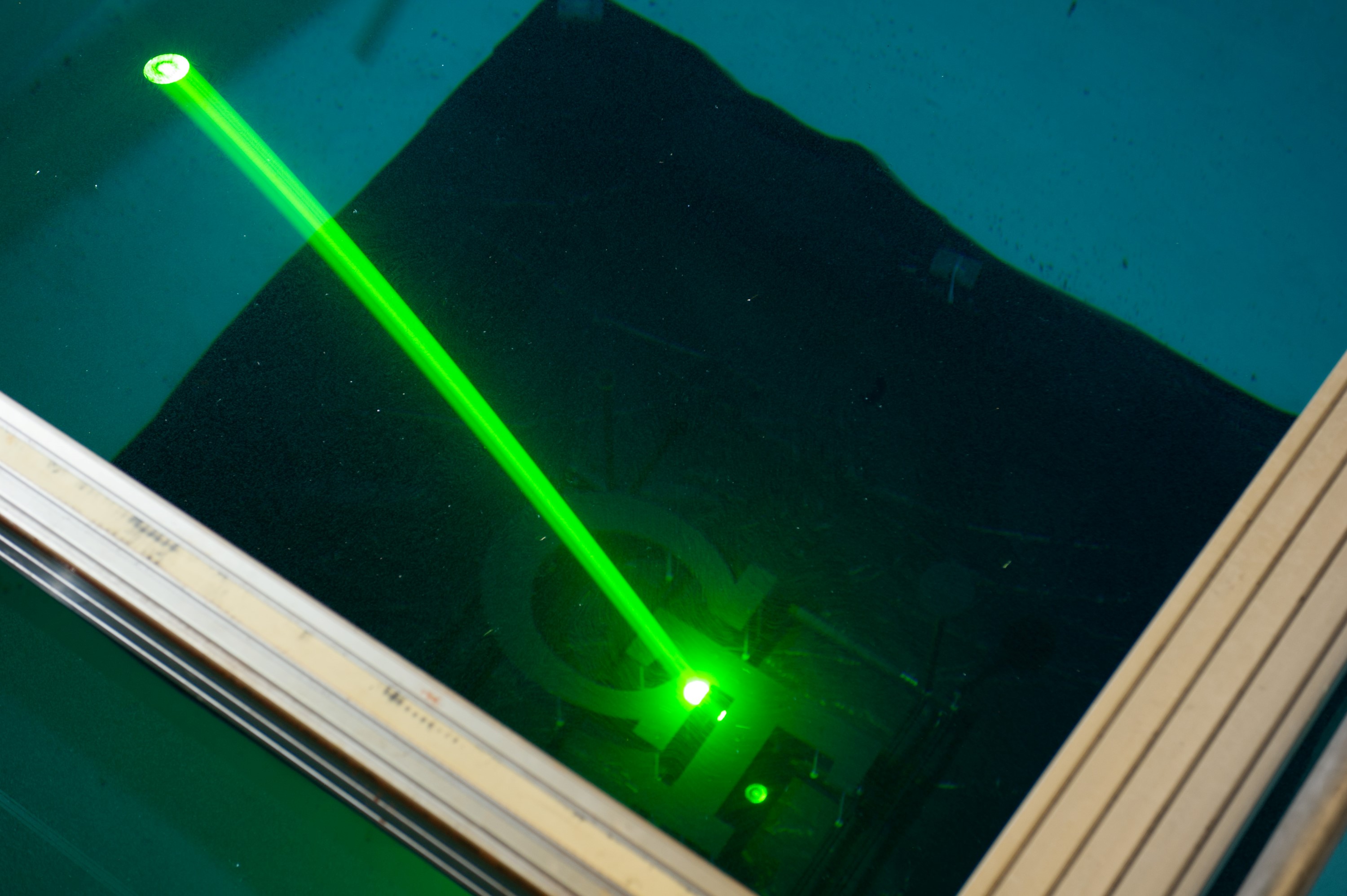 The GTRI lightweight lidar prototype system uses a special green laser that penetrates water to considerable depths. (Credit: Rob Felt)