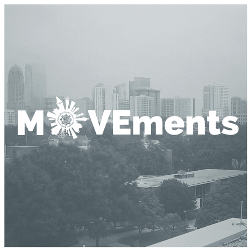 Logo for the MOVEments podcast. Credit: Mobilizing Opportunities for Volunteer Experiences
