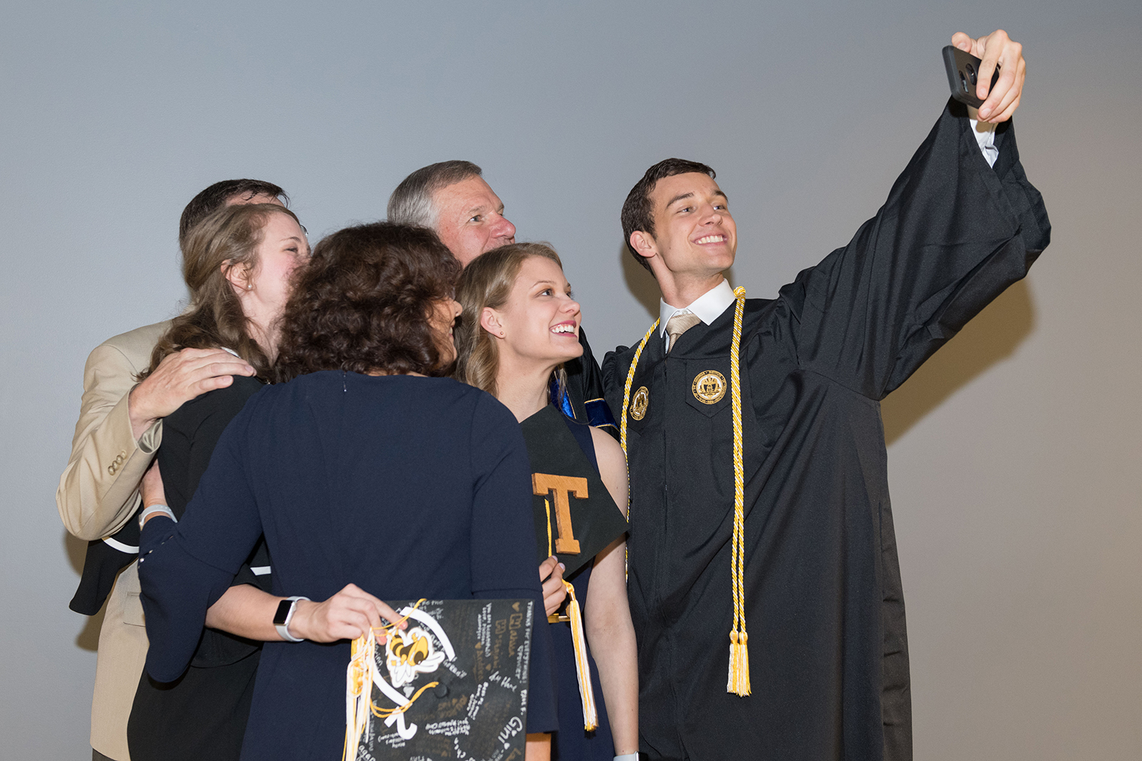 Family selfie at Commencement. 