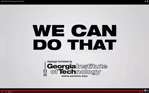 Nick Selby stars in the Georgia Tech public service announcement.