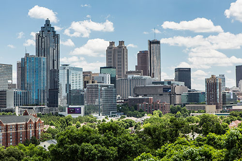 View of downtown Atlanta from Georgia Tech campus