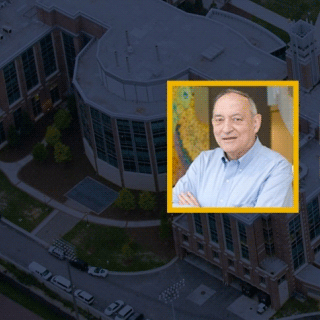 A picture of Bob Nerem and the Bioengineering building.
