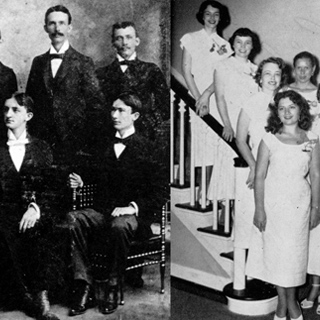 The first fraternity (Alpha Tau Omega) and sorority (Alpha Xi Delta) men and women of Georgia Tech.