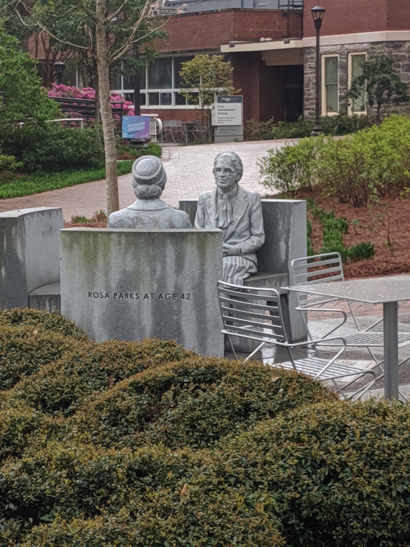 Rosa Parks statue in Harrison Square
