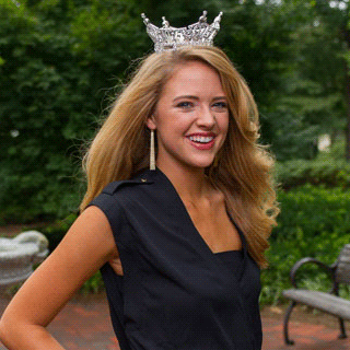 Maggie Bridges, a Georgia Tech senior, wearing her miss georgia crown.