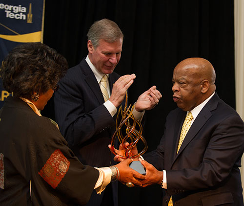 Congressman John Lewis accepts the 2013 Ivan Allen, Jr. Prize for social courage.