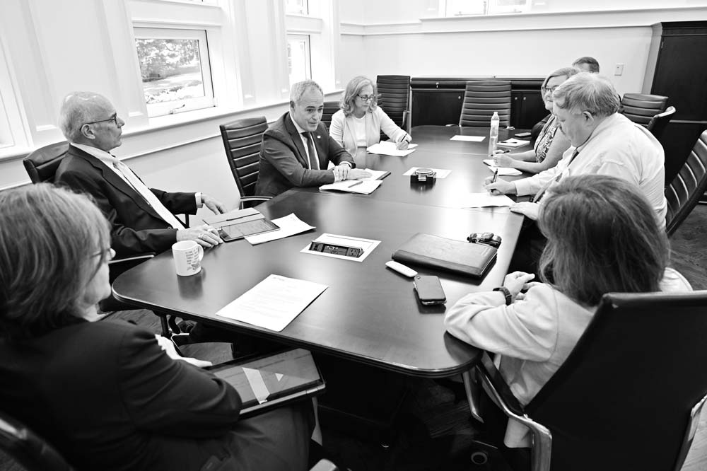 President Cabrera with the Faculty Executive Board at his conference table