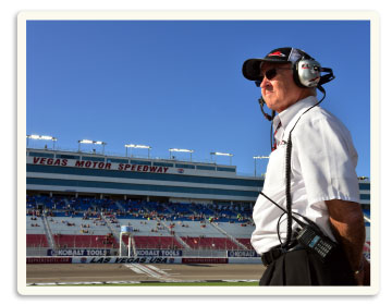 Tom DeLoach watching a race