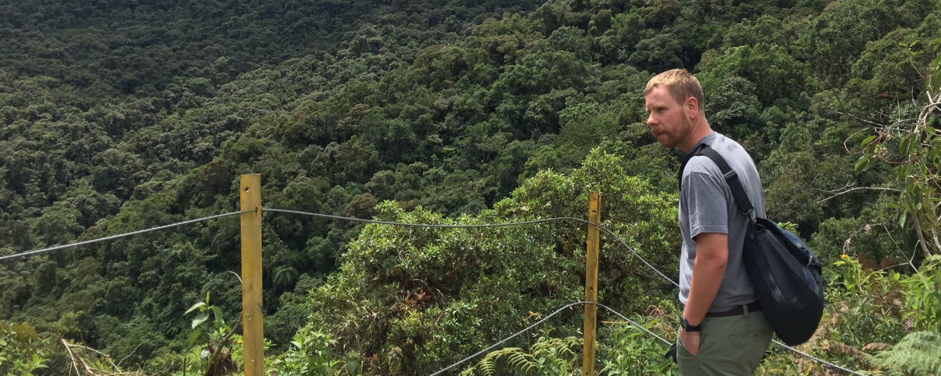 Joe Brown in a rainforest environment in Bolivia