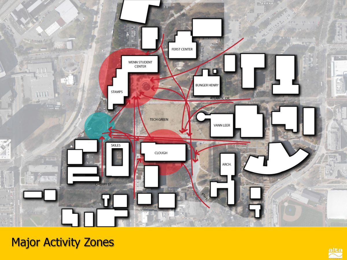 Major Activity Zones Map
