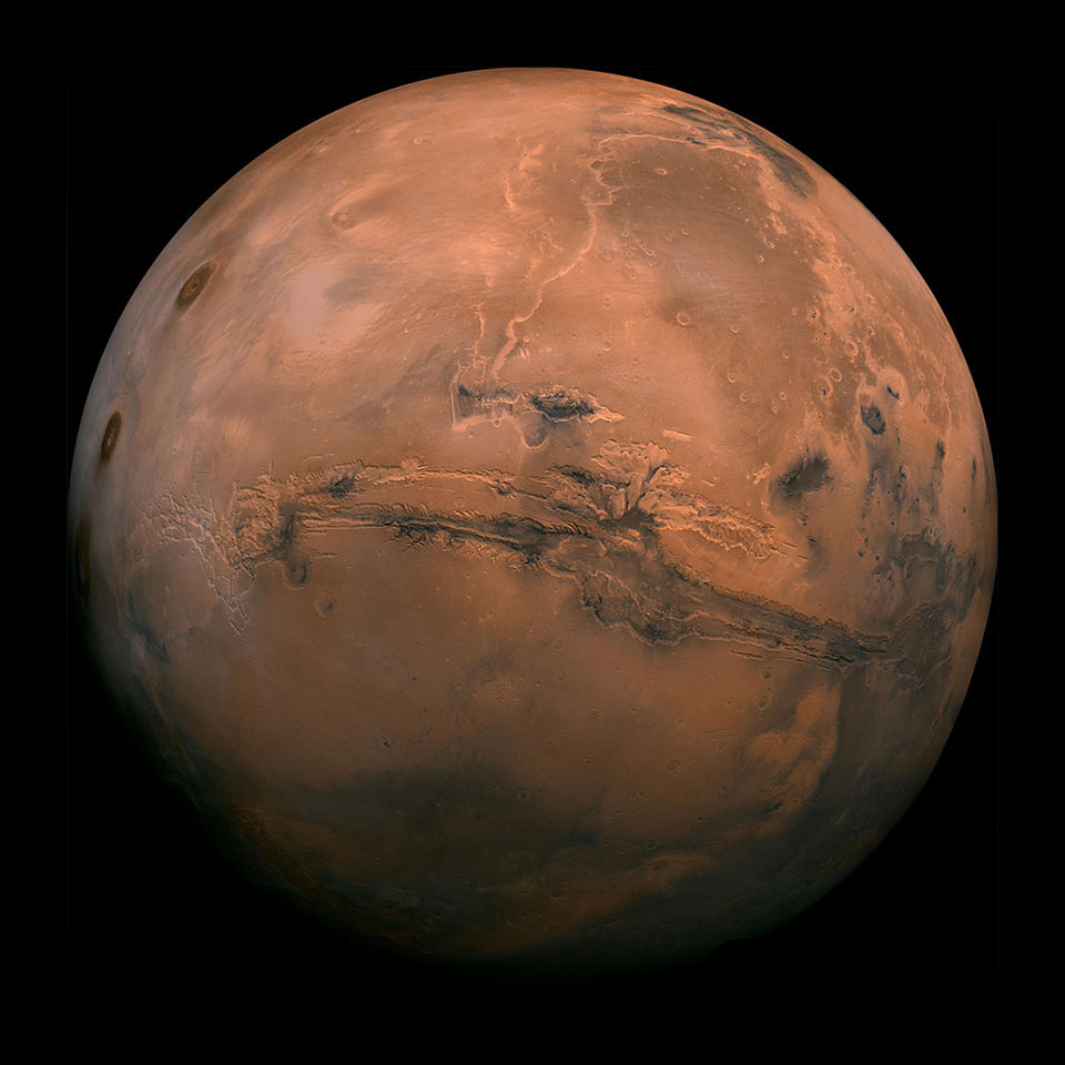 photo: mosaic of planet Mars