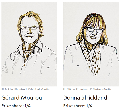 Gerard Mourou and Donna Strickland portrait