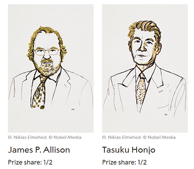 James Allison and Tasuku Honjo portrait