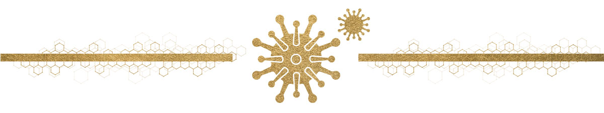 gold virus divider line