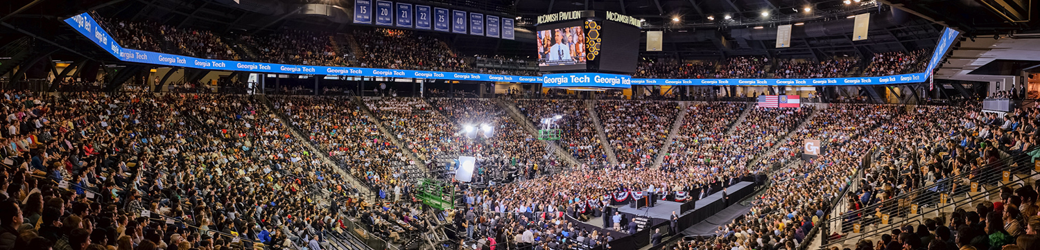 Students Pack McCamish for Presidential Pep Talk