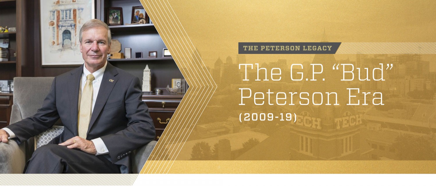 President Peterson in his office at Georgia Tech