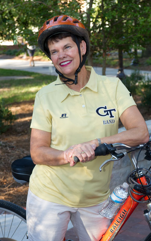 Val Peterson with her bike
