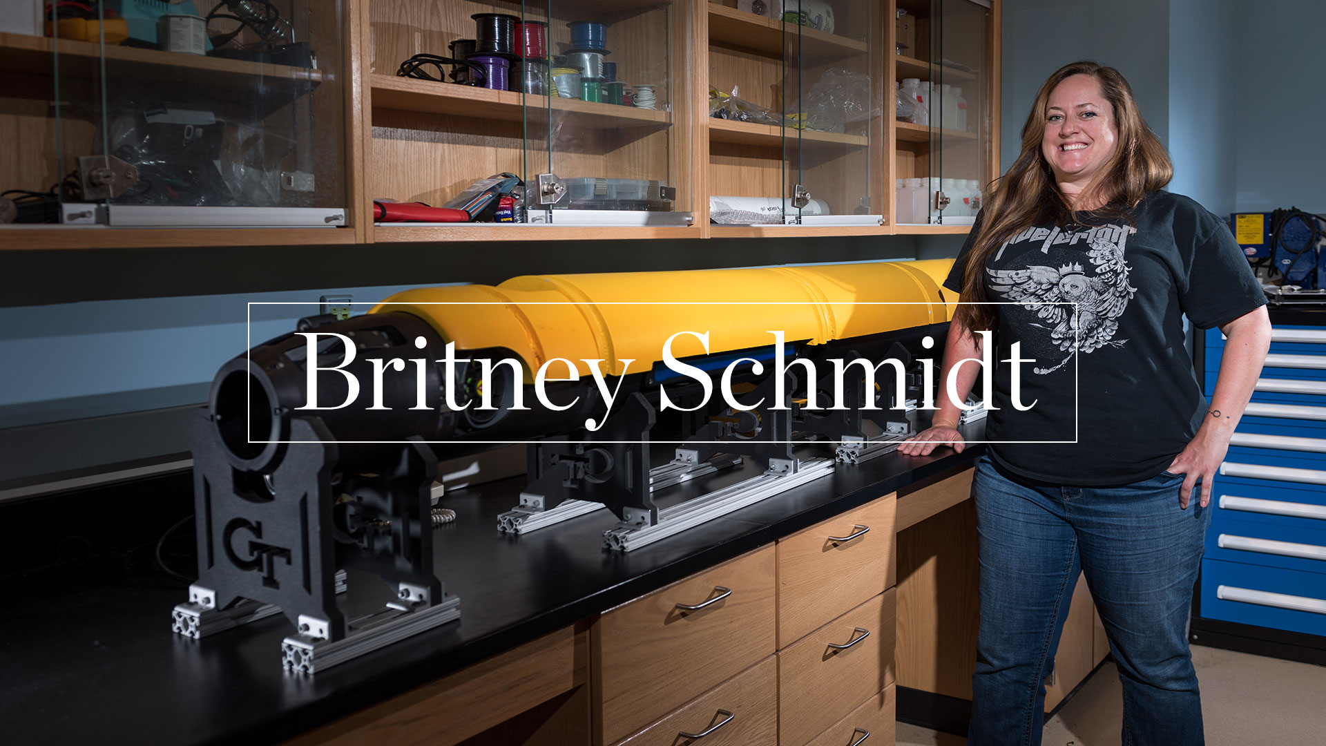 photo -  Britney Schmidt  with Icefin robot