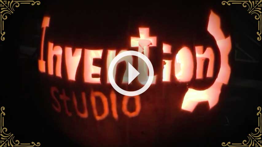 Video - click to play - Pumpkin carving in the Invention Studio