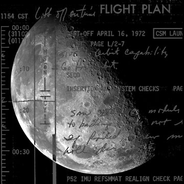 A nasa image of the moon with Apollo notes overlaid