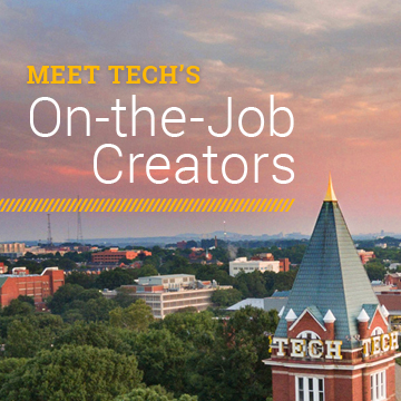 Tech Tower and the words, "Meet Tech's On the Job Creators"