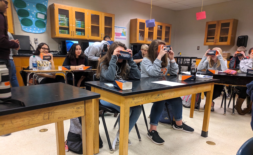 students in a cobb county high school use VR
