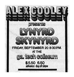 Ad for Lynyrd Skynyrd 1974 concert