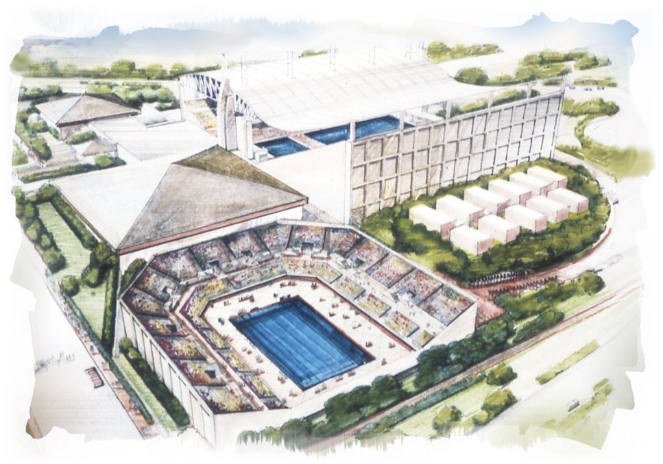 olympic aquatic center illustration