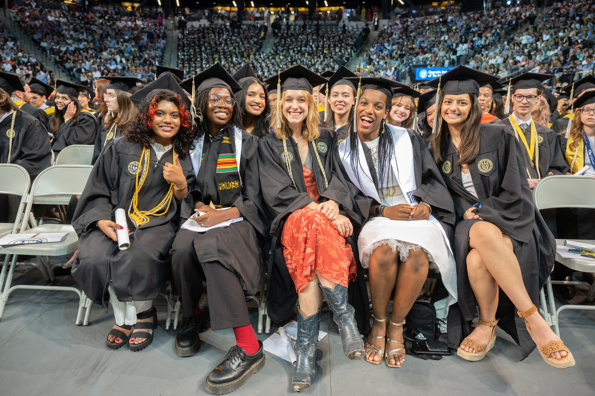 Students at Commencement in McCamish Pavilion