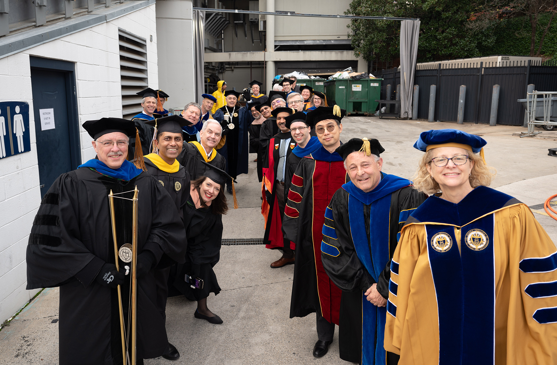 stage party at commencement