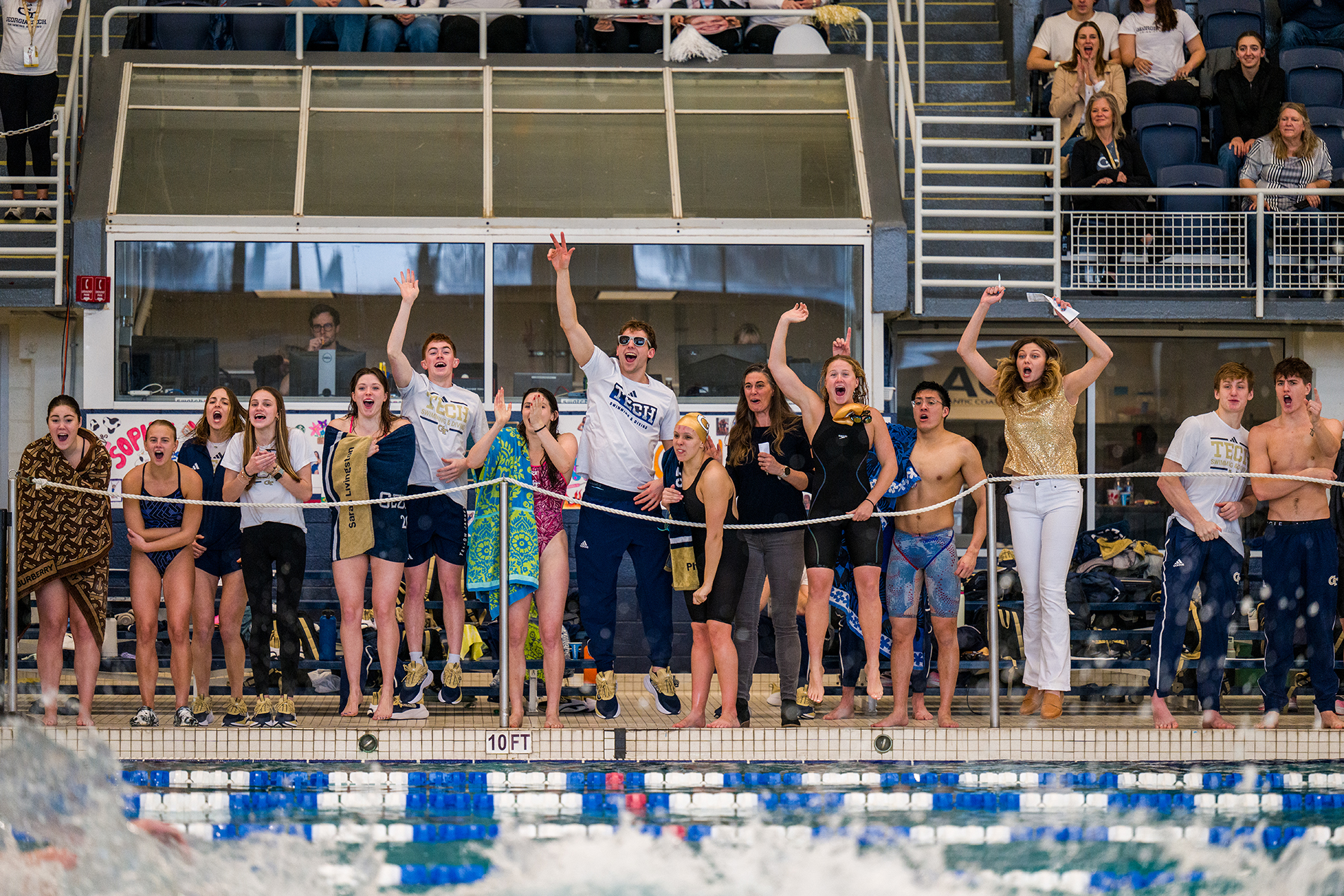 swim meet against duke