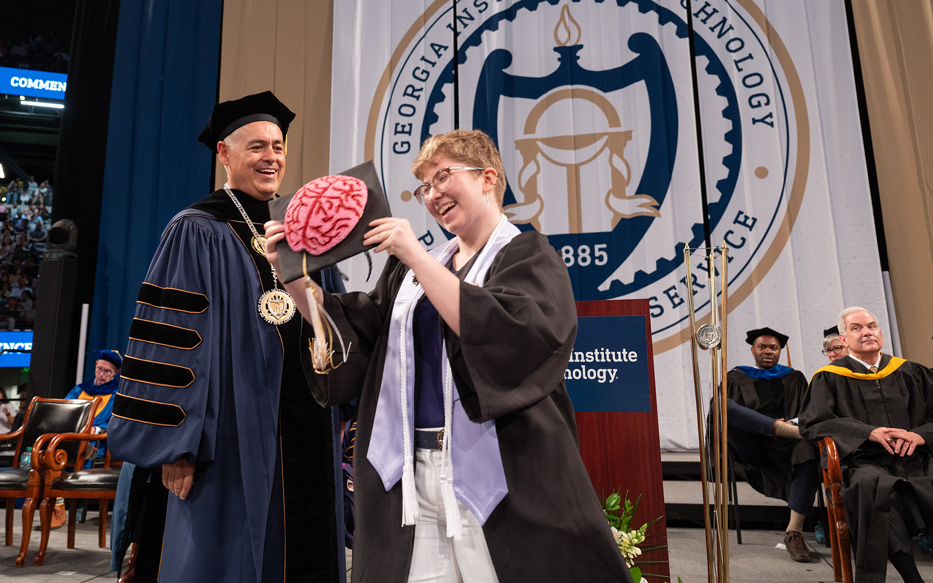 bachelor's graduate at commencement