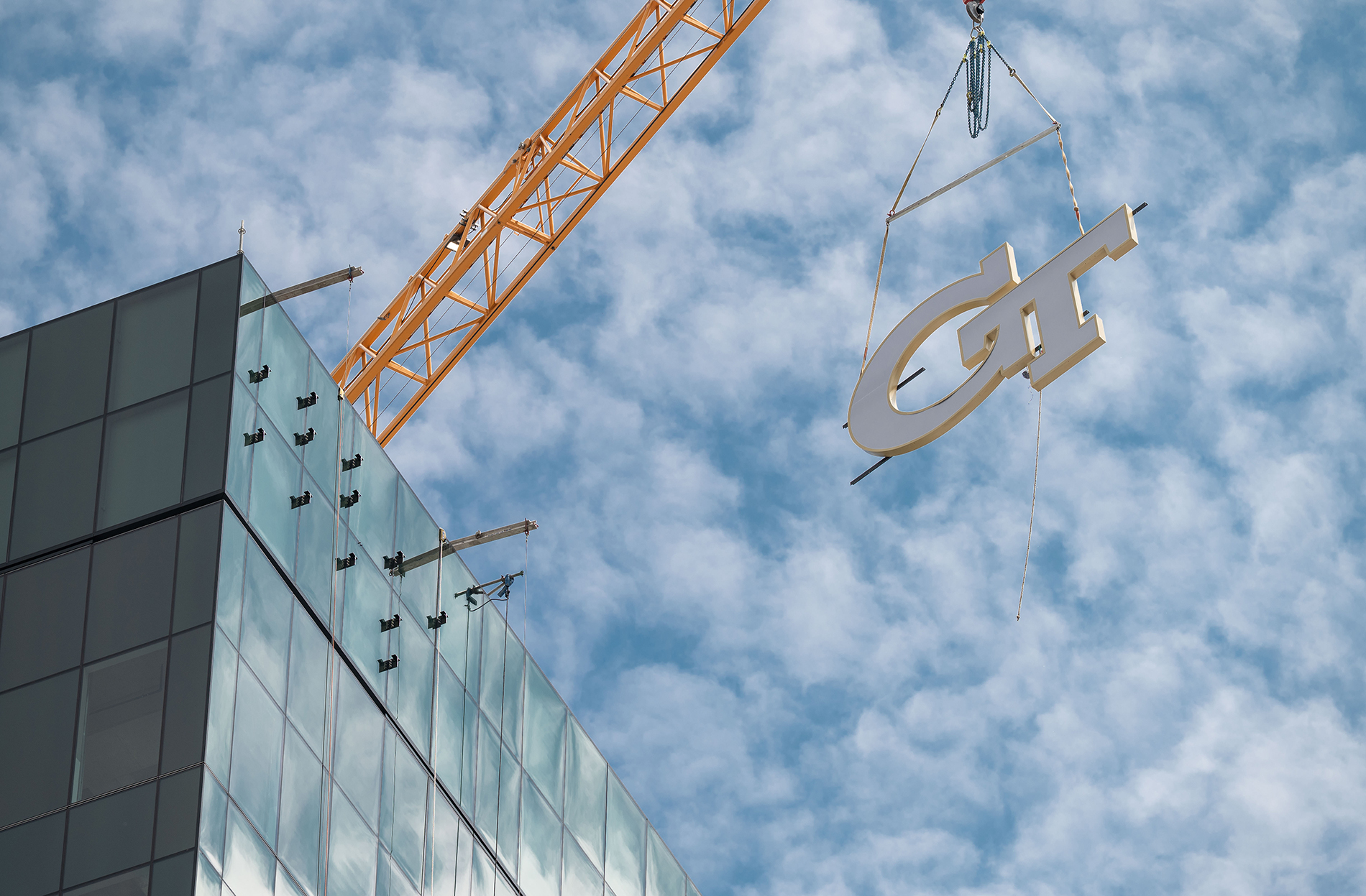 GT goes up on Tech Square building