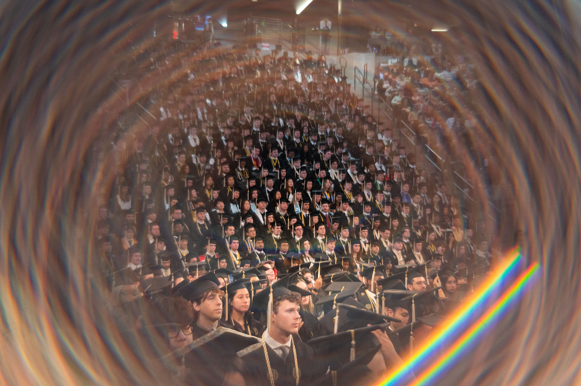 graduates at fall commencement