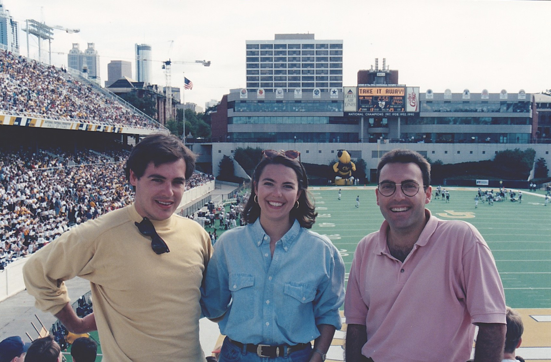 beth and ángel at a football game