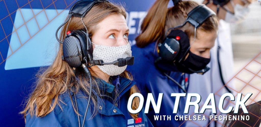 Georgia Tech student and racing aficionado Chelsea Pechenino at the Indy 500