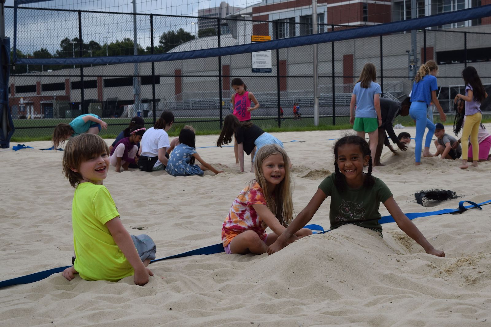 Tech Wreck campers playing in the sand.