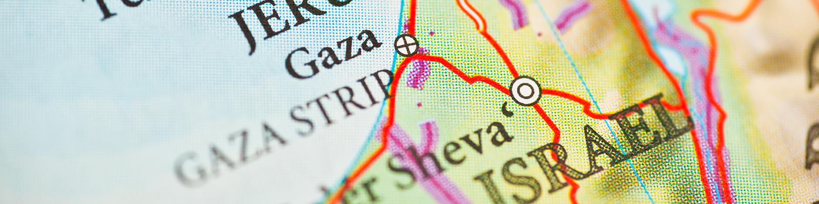 map of israel and gaza