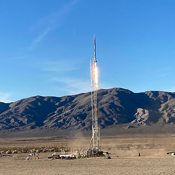 photo of student rocket launch