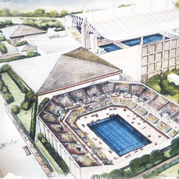 illustration of mcauley aquatic center