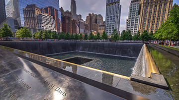 The 9/11 Memorial in New York City.