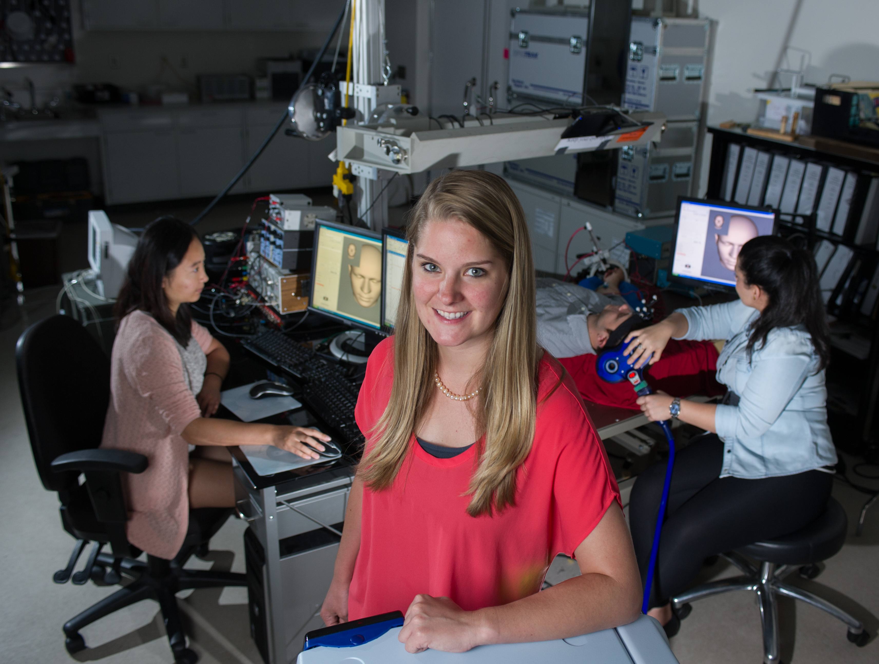 Georgia Tech master's graduate Lauren Lacey led a research team that created a mechanical device designed to assist stroke patients. 