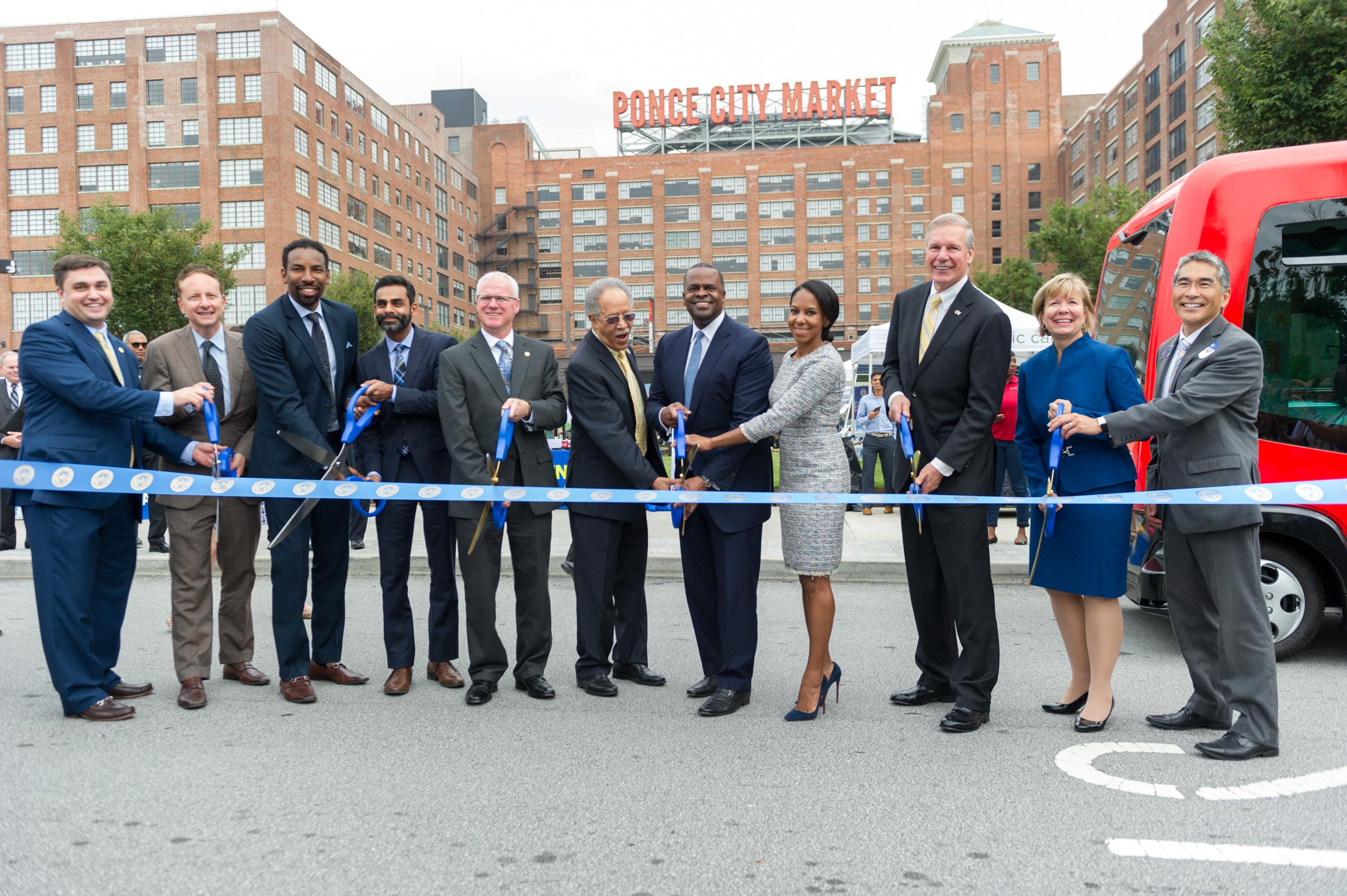 The City of Atlanta held a ribbon cutting ceremony in 2017 to launch the North Avenue Smart Corridor Project.

Photo by Rob Felt. 