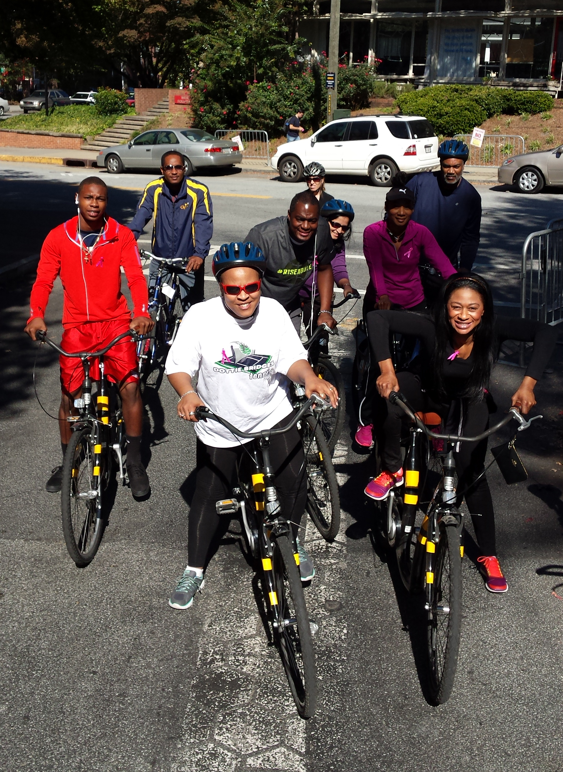 Employeees from Parking and Transportation Services used the Atlanta Bike Challenge as an opportunity to take group rides around campus and Midtown.