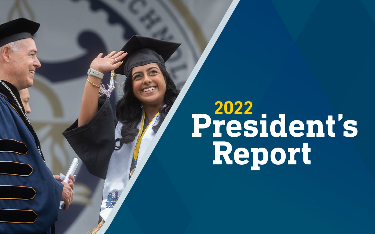 Graphic header image for 2022 Georgia Tech President's Report
