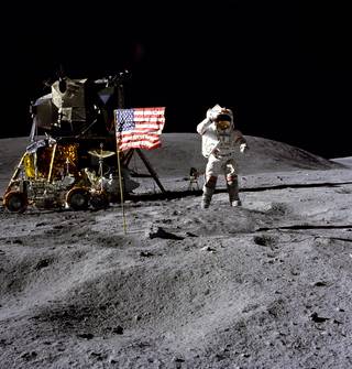 John Young is one of 12 people to walk on the Moon. He spent three days on the surface in 1972 aboard Apollo 16. Photo: NASA