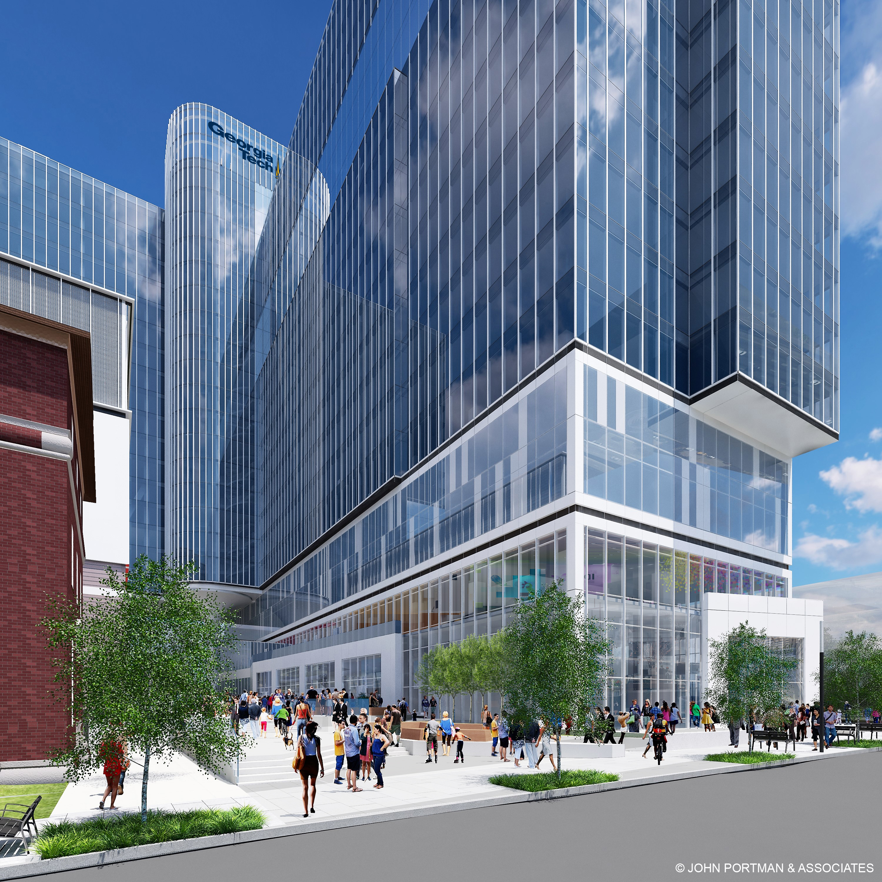 The new Coda building represents the next phase of Georgia Tech’s Technology Square. It will also enhance the Tech Square innovation ecosystem, which fosters collaboration between the Institute, startups and established industry leaders.
Image courtesy of Portman & Associates