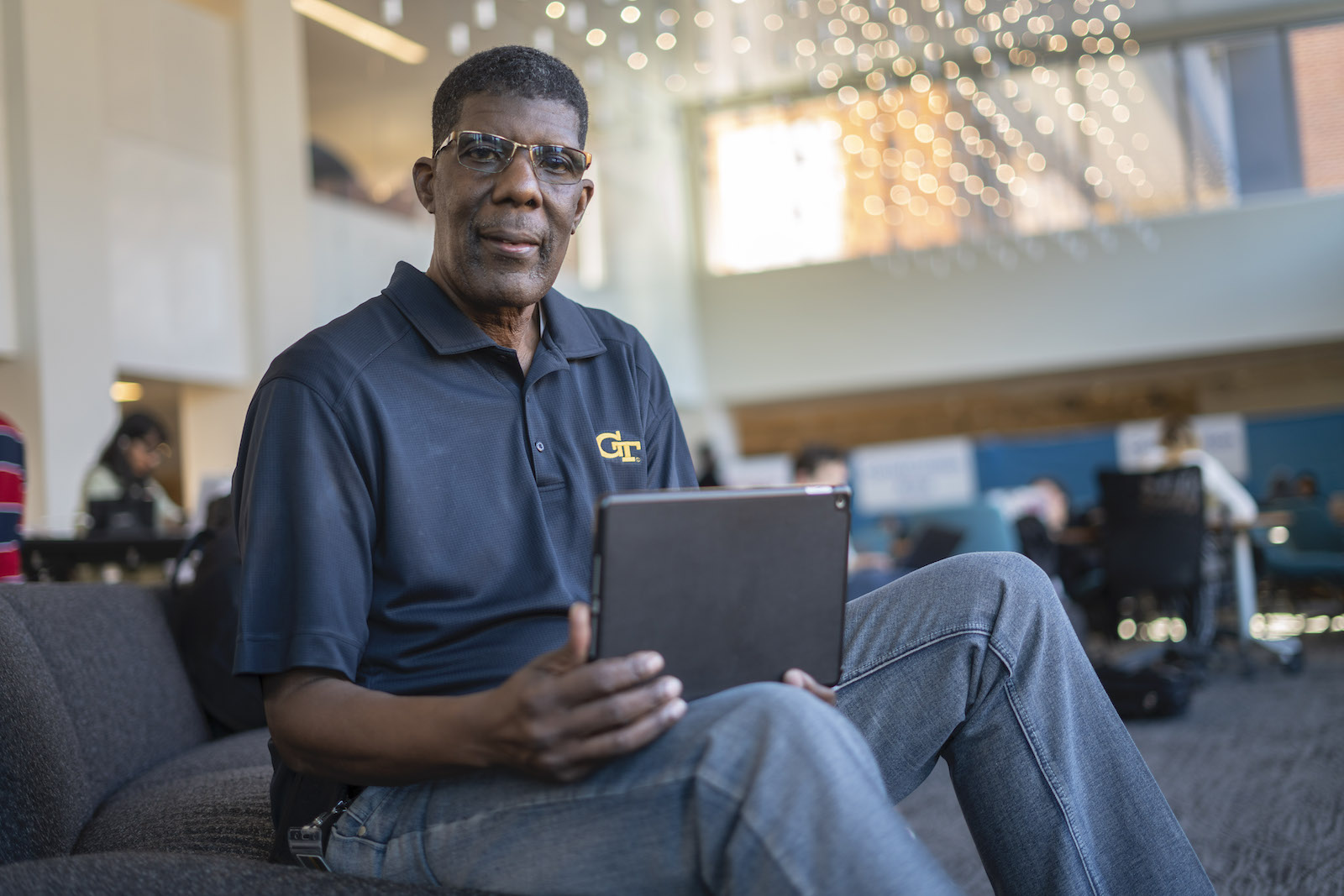 Greg Oliver is the building manager for Crosland Tower. (photo by Christopher Moore, Institute Communications)