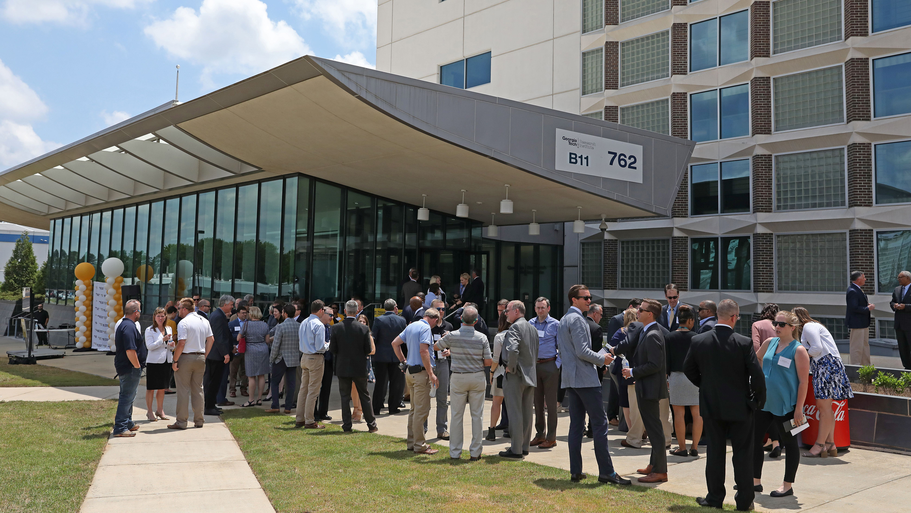 Guests attend GTRI's Cobb County Research Facility-South Ribbon Cutting Ceremony. Photo: Sean McNeil